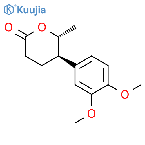 (5R,6R)-5-(3,4-Dimethoxyphenyl)-6-methyloxan-2-one structure