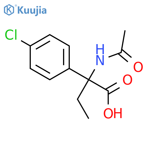 2-(4-Chlorophenyl)-2-acetamidobutanoic acid structure