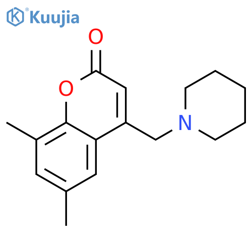 6,8-dimethyl-4-(piperidin-1-yl)methyl-2H-chromen-2-one structure