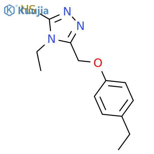 4-Ethyl-5-(4-ethylphenoxy)methyl-4H-1,2,4-triazole-3-thiol structure