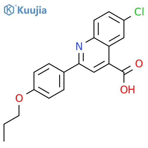 6-Chloro-2-(4-propoxyphenyl)quinoline-4-carboxylic acid structure