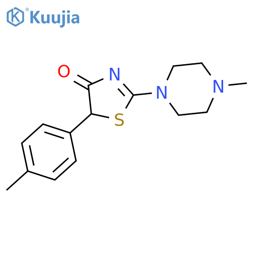 5-(4-methylphenyl)-2-(4-methylpiperazin-1-yl)-1,3-thiazol-4(5H)-one structure