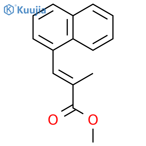 2-PROPENOIC ACID, 2-METHYL-3-(1-NAPHTHALENYL)-, METHYL ESTER, (2E)- structure
