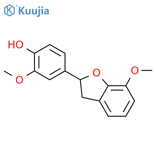 PHENOL, 4-(2,3-DIHYDRO-7-METHOXY-2-BENZOFURANYL)-2-METHOXY- structure