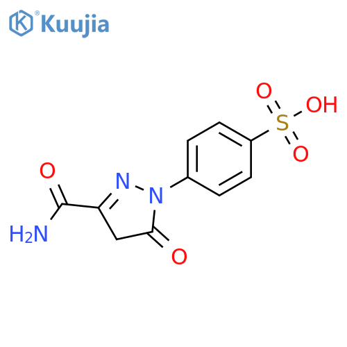 Benzenesulfonic acid,4-[3-(aminocarbonyl)-4,5-dihydro-5-oxo-1H-pyrazol-1-yl]- structure