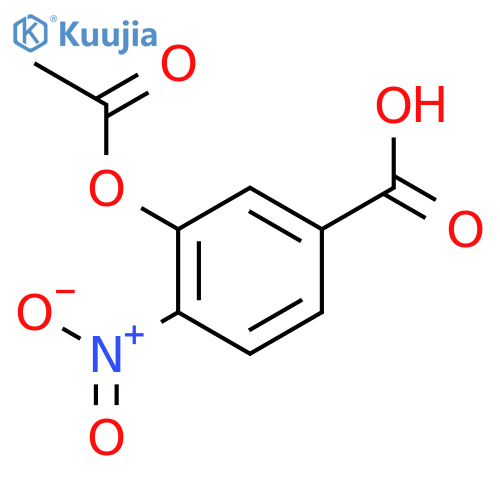 Benzoic acid, 3-(acetyloxy)-4-nitro- structure