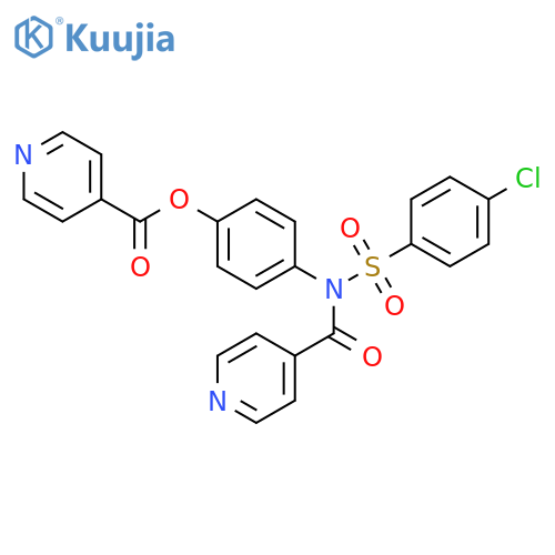4-N-(4-chlorobenzenesulfonyl)pyridine-4-amidophenyl pyridine-4-carboxylate structure