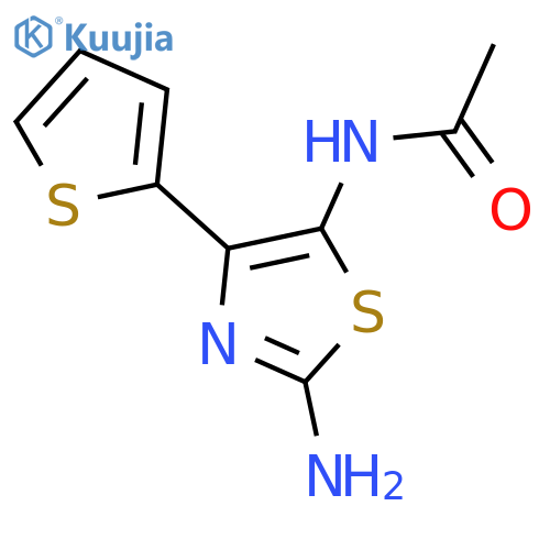 N-[2-amino-4-(2-thienyl)-1,3-thiazol-5-yl]acetamide structure