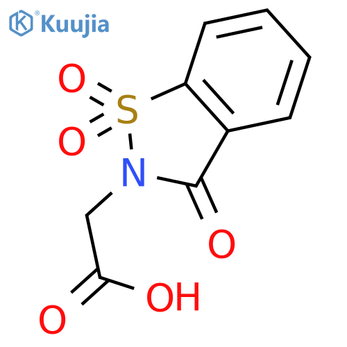 2-(1,1,3-trioxo-2,3-dihydro-1lambda6,2-benzothiazol-2-yl)acetic acid structure