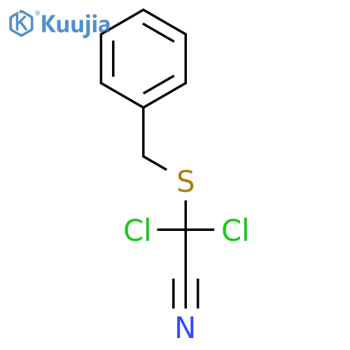 Acetonitrile, dichloro[(phenylmethyl)thio]- structure