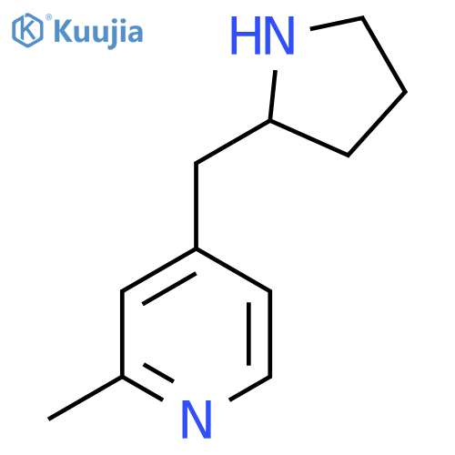2-methyl-4-(pyrrolidin-2-yl)methylpyridine structure