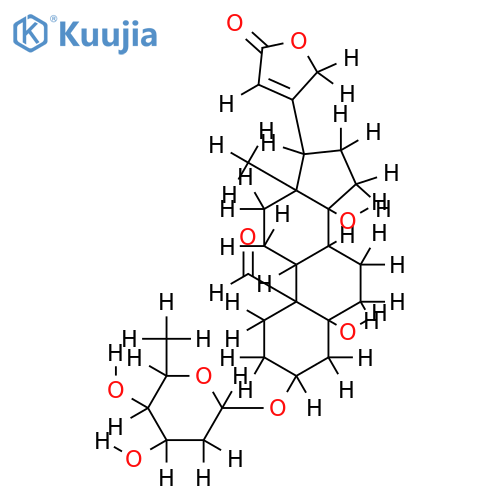 3beta-(beta-D-xylo-2,6-dideoxy-hexopyranosyloxy)-5,14-dihydroxy-19-oxo-5beta,14beta-card-20(22)-enolide structure