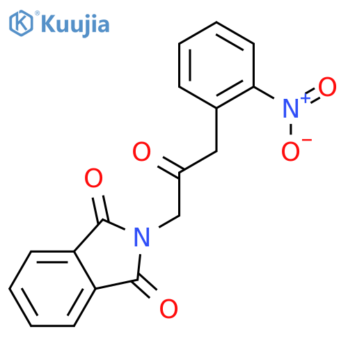 1H-Isoindole-1,3(2H)-dione, 2-[3-(2-nitrophenyl)-2-oxopropyl]- structure