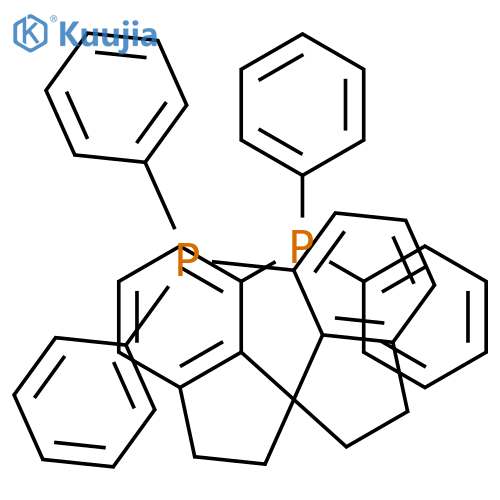 Phosphine,1,1'-[(1S)-2,2',3,3'-tetrahydro-1,1'-spirobi[1H-indene]-7,7'-diyl]bis[1,1-diphenyl- structure