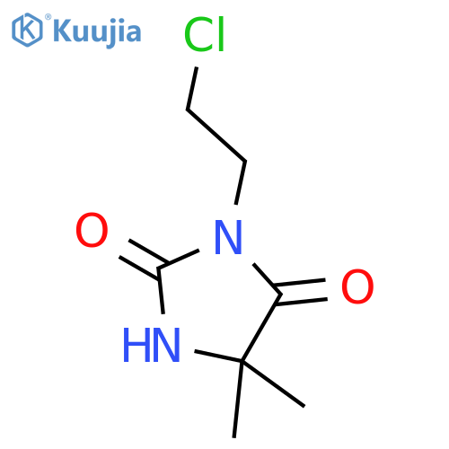 3-(2-chloroethyl)-5,5-dimethylimidazolidine-2,4-dione structure