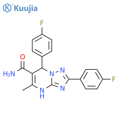 2,7-bis(4-fluorophenyl)-5-methyl-4H,7H-[1,2,4]triazolo[1,5-a]pyrimidine-6-carboxamide structure