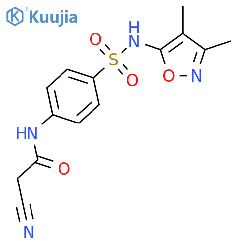 2-Cyano-N-(4-{(3,4-dimethylisoxazol-5-yl)amino-sulfonyl}phenyl)acetamide structure