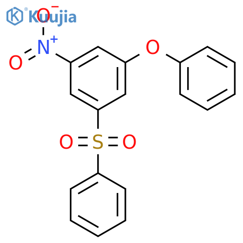 Benzene, 1-nitro-3-phenoxy-5-(phenylsulfonyl)- structure