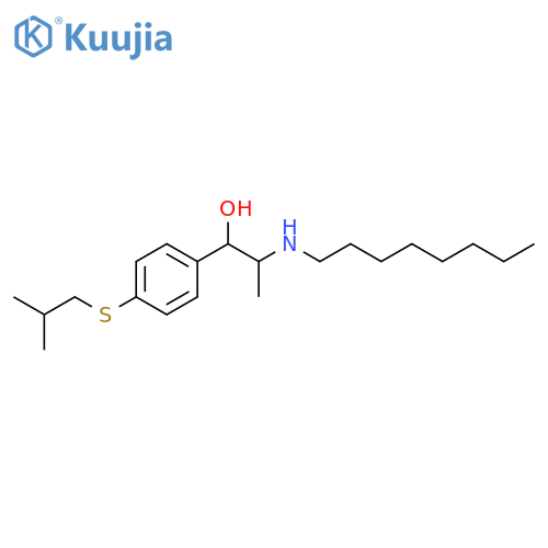 1-{4-[(2-methylpropyl)sulfanyl]phenyl}-2-(octylamino)propan-1-ol structure
