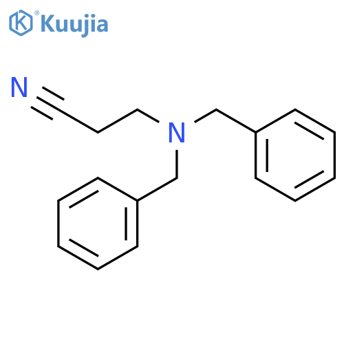 3-(dibenzylamino)propanenitrile structure