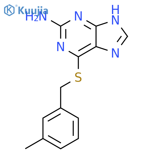 9H-Purin-2-amine,6-[[(3-methylphenyl)methyl]thio]- structure