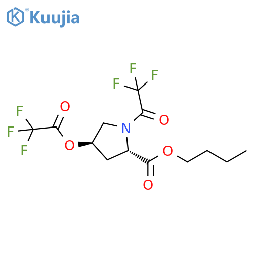 L-Proline, 1-(trifluoroacetyl)-4-[(trifluoroacetyl)oxy]-, butyl ester, trans- structure