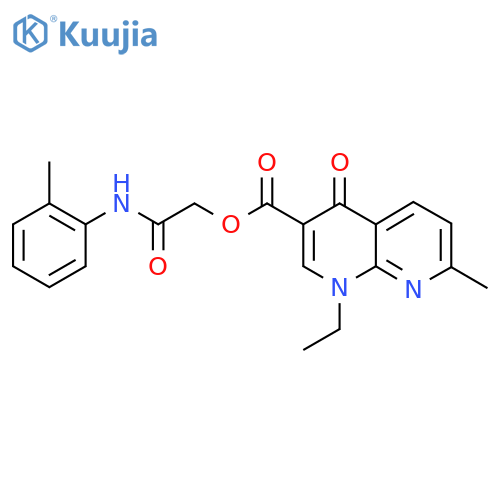 [(2-Methylphenyl)carbamoyl]methyl 1-ethyl-7-methyl-4-oxo-1,4-dihydro-1,8-naphthyridine-3-carboxylate structure