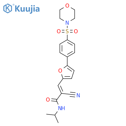 2-cyano-3-{5-[4-(morpholine-4-sulfonyl)phenyl]furan-2-yl}-N-(propan-2-yl)prop-2-enamide structure