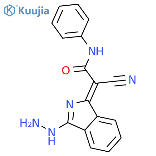 Acetamide, 2-cyano-2-(3-hydrazino-1H-isoindol-1-ylidene)-N-phenyl- structure