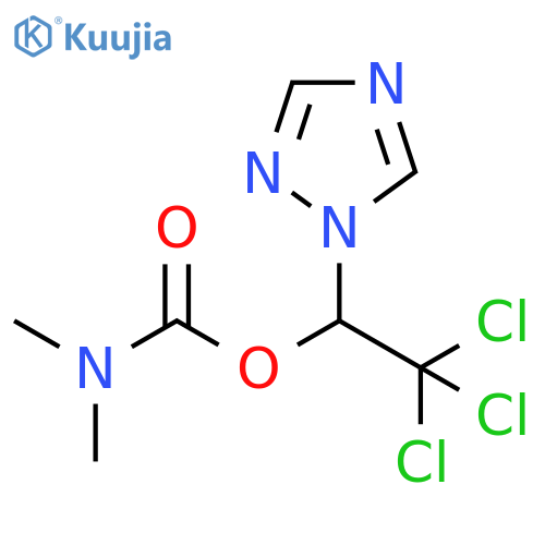 Carbamic acid, dimethyl-, 2,2,2-trichloro-1-(1H-1,2,4-triazol-1-yl)ethylester structure