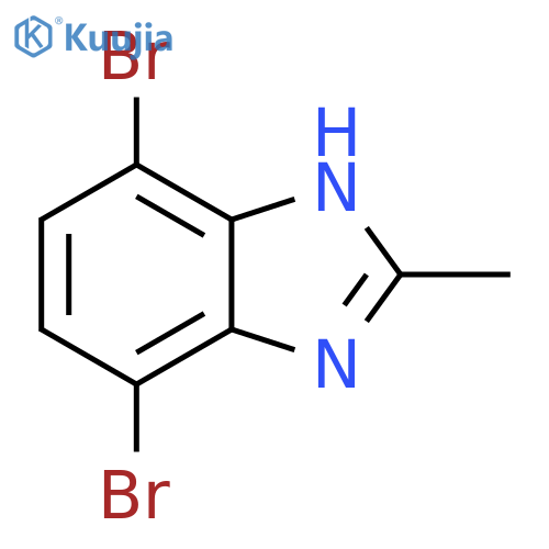 4,7-dibromo-2-methyl-1H-benzo[d]imidazole structure