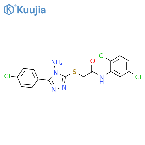 2-{[4-amino-5-(4-chlorophenyl)-4H-1,2,4-triazol-3-yl]sulfanyl}-N-(2,5-dichlorophenyl)acetamide structure