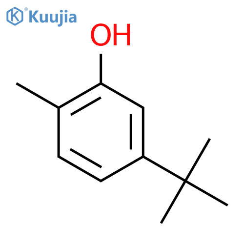 Phenol,5-(1,1-dimethylethyl)-2-methyl- structure