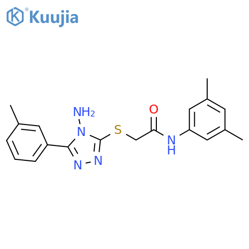 2-{4-amino-5-(3-methylphenyl)-4H-1,2,4-triazol-3-ylsulfanyl}-N-(3,5-dimethylphenyl)acetamide structure