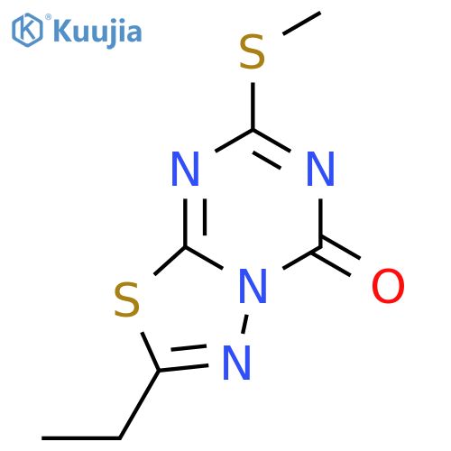 2-ethyl-7-(methylsulfanyl)-5H-[1,3,4]thiadiazolo[3,2-a][1,3,5]triazin-5-one structure