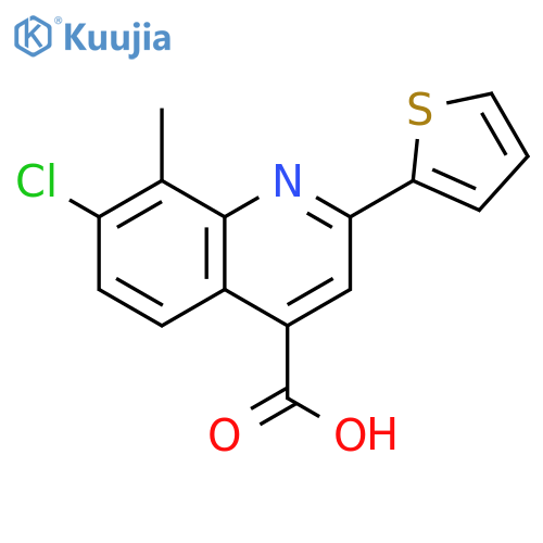 7-Chloro-8-methyl-2-thien-2-ylquinoline-4-carboxylic acid structure