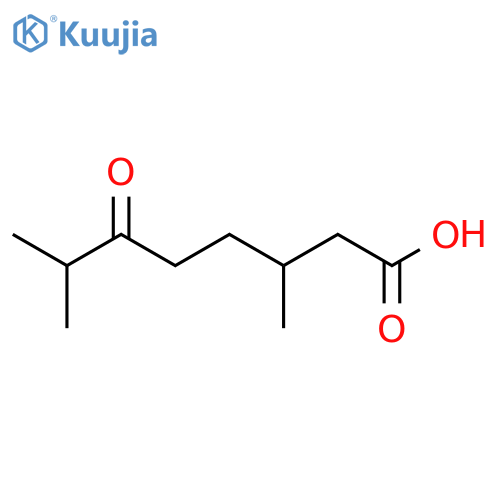 3,7-dimethyl-6-oxooctanoic acid structure