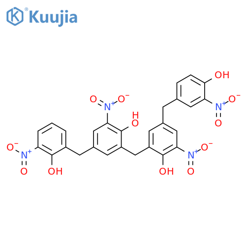 Phenol,2-[[2-hydroxy-5-[(2-hydroxy-3-nitrophenyl)methyl]-3-nitrophenyl]methyl]-4-[(4-hydroxy-3-nitrophenyl)methyl]-6-nitro- structure