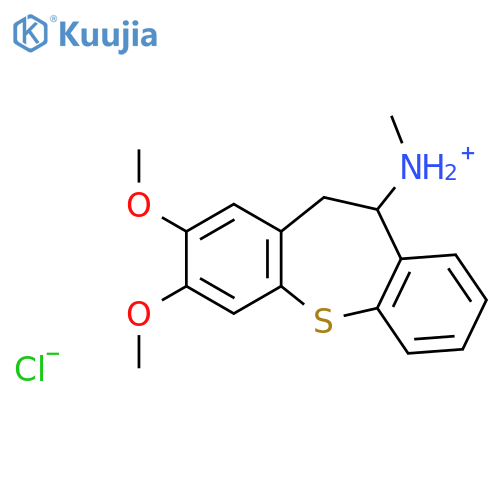 2,3-dimethoxy-N-methyl-10,11-dihydrodibenzo[b,f]thiepin-10-aminium chloride structure