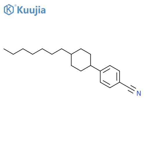 trans-4-(4-Heptylcyclohexyl)benzonitrile structure