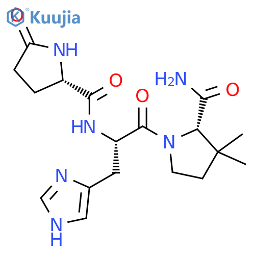 Prolinamide, 5-oxo-L-prolyl-L-histidyl-3,3-dimethyl- structure