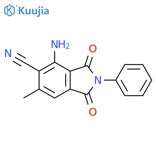 1H-Isoindole-5-carbonitrile,4-amino-2,3-dihydro-6-methyl-1,3-dioxo-2-phenyl- structure