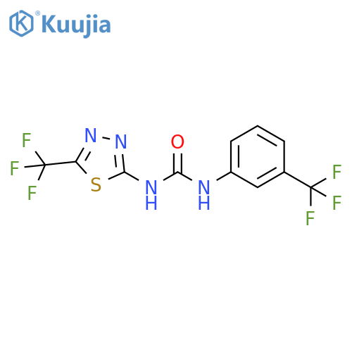 Urea,N-[3-(trifluoromethyl)phenyl]-N'-[5-(trifluoromethyl)-1,3,4-thiadiazol-2-yl]- structure