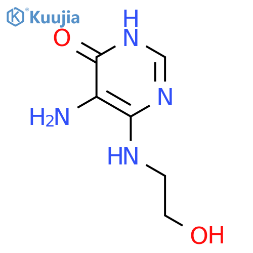 5-Amino-6-((2-hydroxyethyl)amino)pyrimidin-4(3H)-one structure