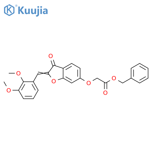 benzyl 2-{(2Z)-2-(2,3-dimethoxyphenyl)methylidene-3-oxo-2,3-dihydro-1-benzofuran-6-yloxy}acetate structure