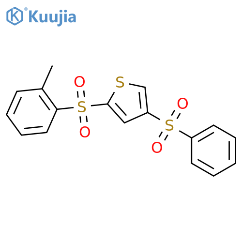 Thiophene, 2-[(2-methylphenyl)sulfonyl]-4-(phenylsulfonyl)- structure