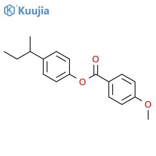 Benzoic acid, 4-methoxy-, 4-(1-methylpropyl)phenyl ester structure