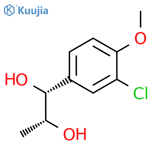 1,2-Propanediol, 1-(3-chloro-4-methoxyphenyl)-, (1R,2R)-rel- structure