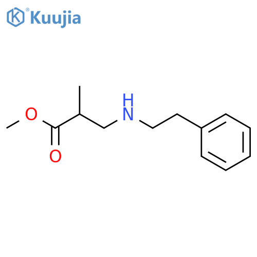 Methyl 2-methyl-3-(2-phenylethylamino)propanoate structure