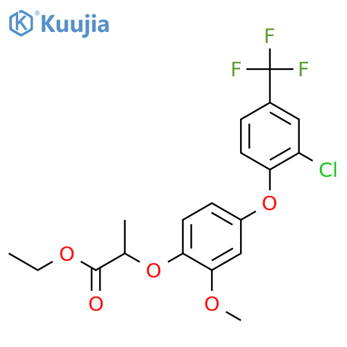 PROPANOIC ACID, 2-[4-[2-CHLORO-4-(TRIFLUOROMETHYL)PHENOXY]-2-METHOXYPHENOXY]-, ETHYL ESTER structure
